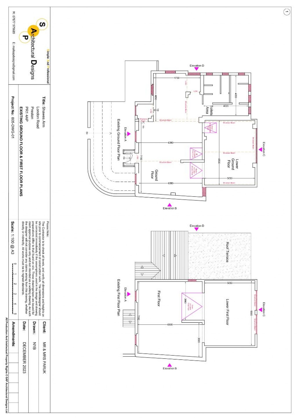 Floorplans For The Shawes Arms Hotel,  London Road, Preston