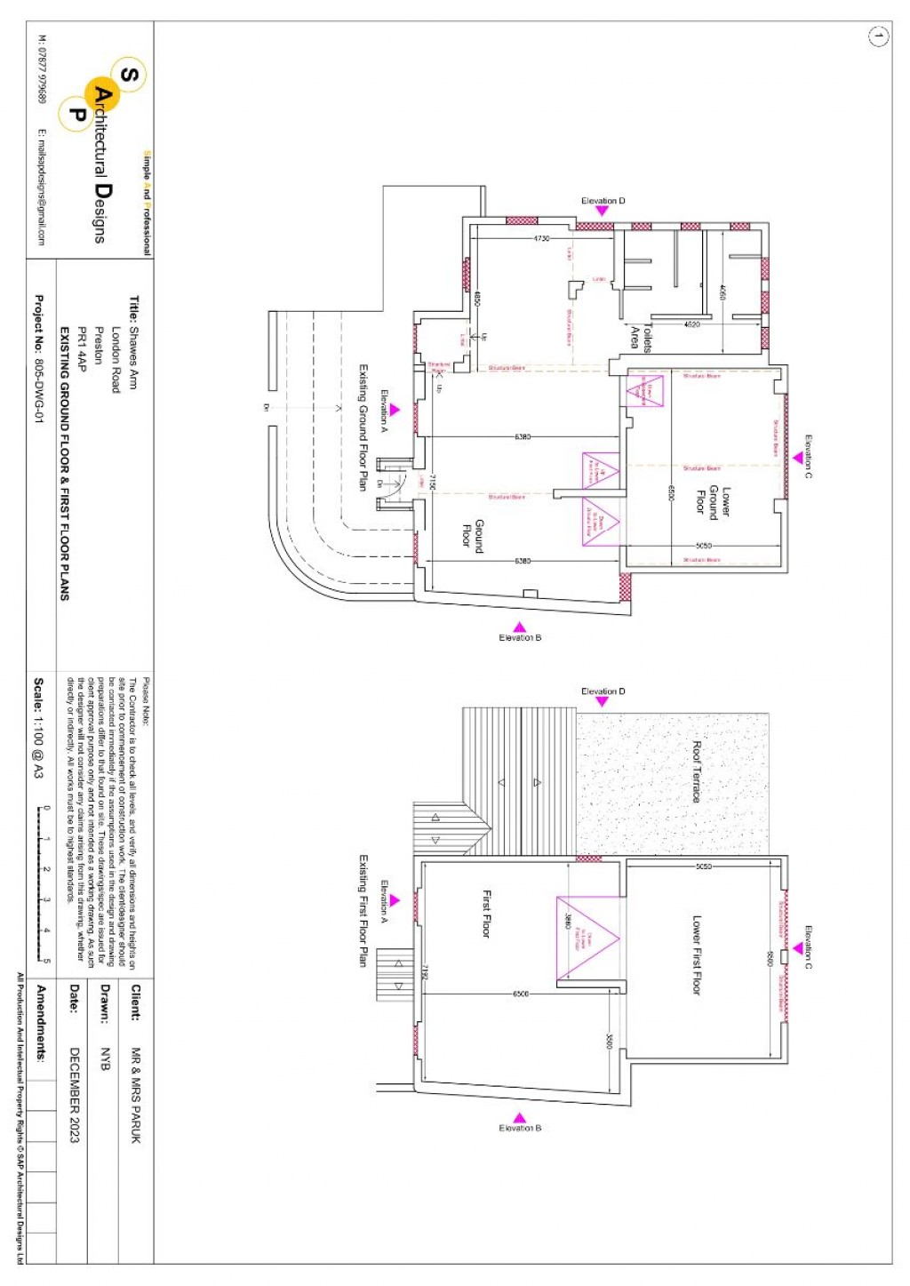 Floorplans For The Shawes Arms Hotel,  London Road, Preston
