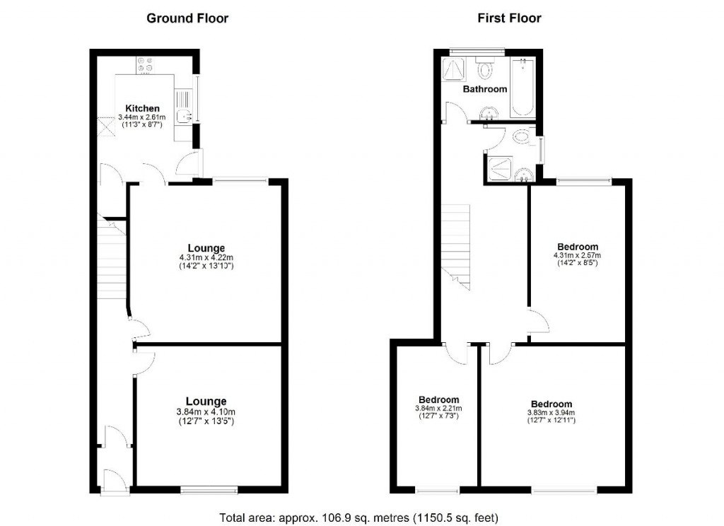 Floorplans For Plungington Road, Fulwood, Preston