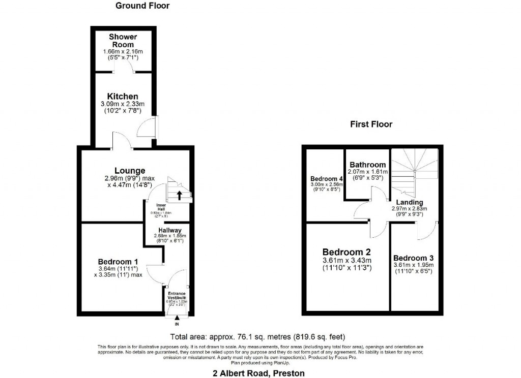 Floorplans For Albert Road, Preston